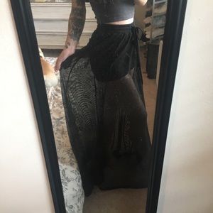 Forever 21 mesh maxi skirt